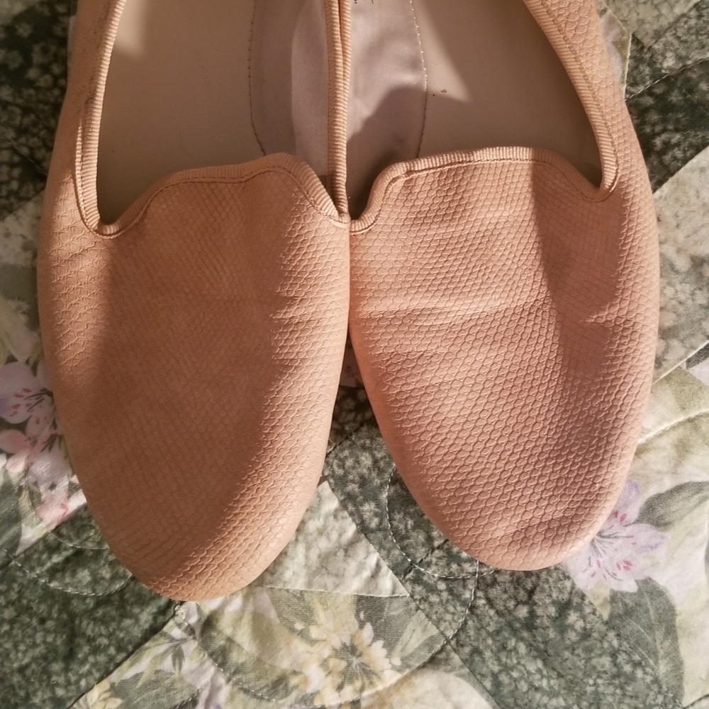 Salmon colored flats